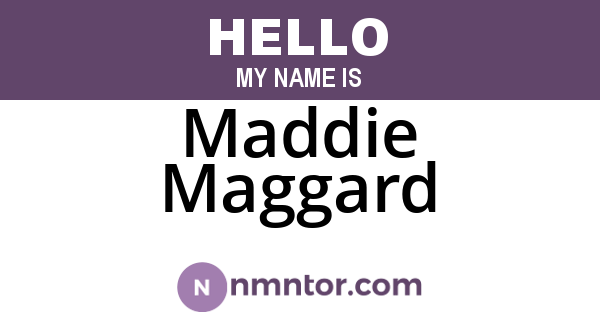 Maddie Maggard
