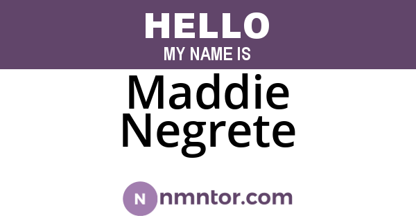 Maddie Negrete