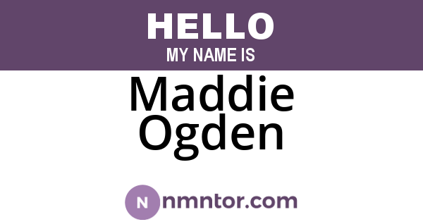 Maddie Ogden
