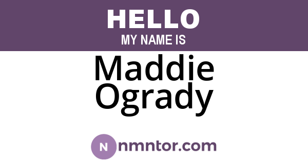 Maddie Ogrady