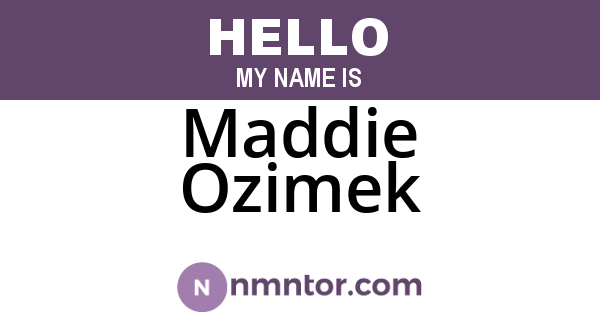 Maddie Ozimek