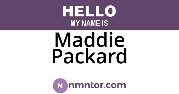 Maddie Packard