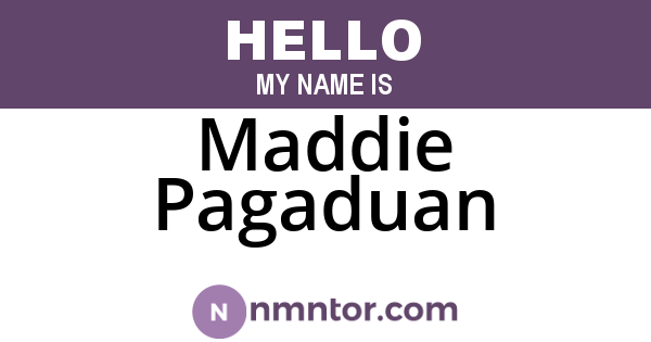 Maddie Pagaduan