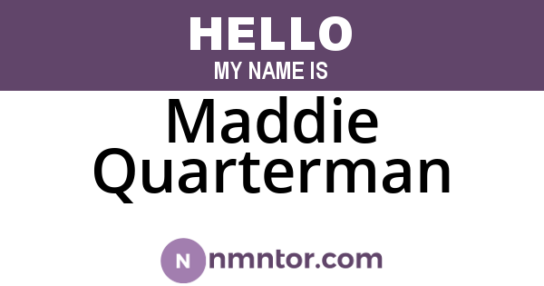 Maddie Quarterman