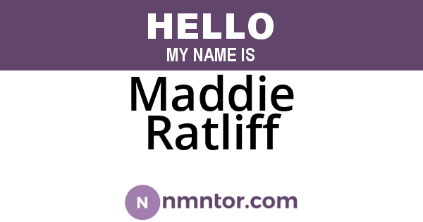 Maddie Ratliff