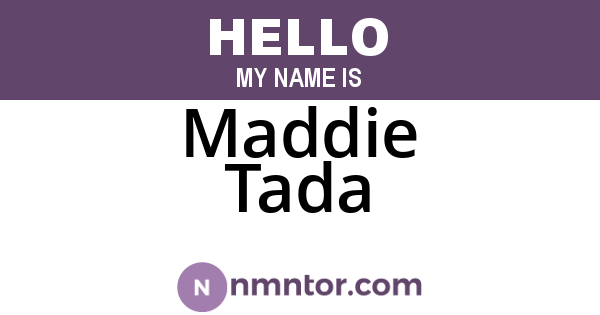 Maddie Tada