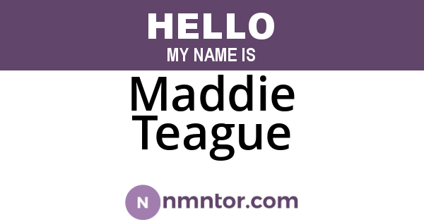 Maddie Teague
