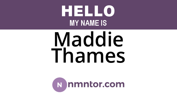 Maddie Thames