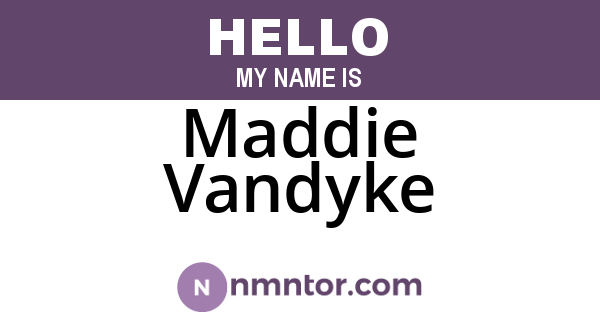 Maddie Vandyke