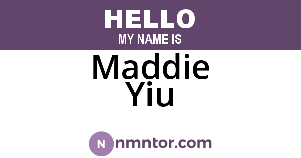 Maddie Yiu