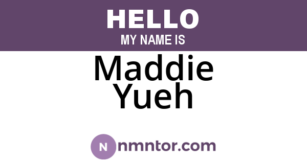 Maddie Yueh