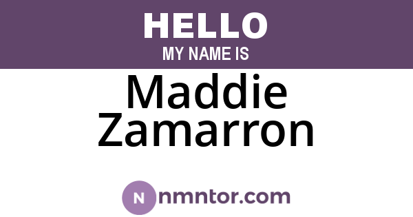 Maddie Zamarron