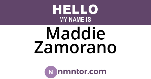 Maddie Zamorano