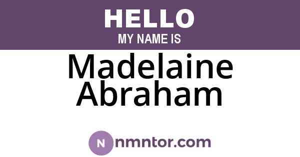 Madelaine Abraham