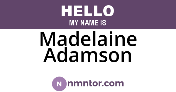 Madelaine Adamson