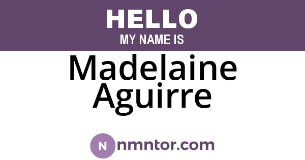 Madelaine Aguirre