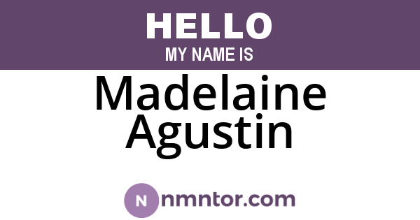 Madelaine Agustin