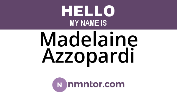 Madelaine Azzopardi