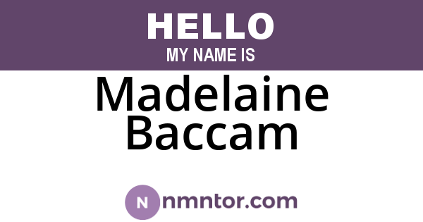 Madelaine Baccam