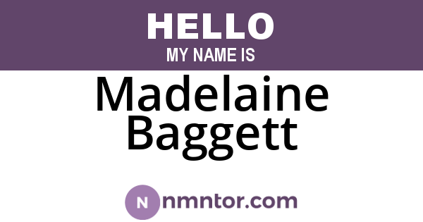 Madelaine Baggett