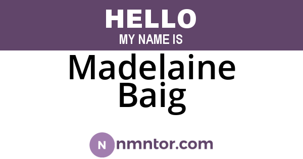 Madelaine Baig