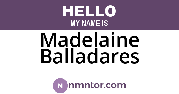 Madelaine Balladares
