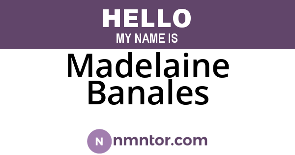 Madelaine Banales