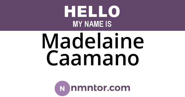 Madelaine Caamano