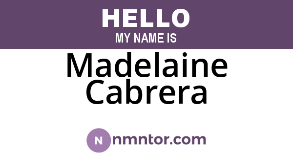 Madelaine Cabrera