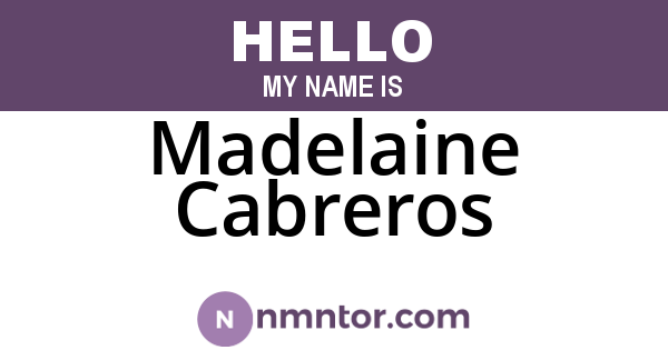 Madelaine Cabreros