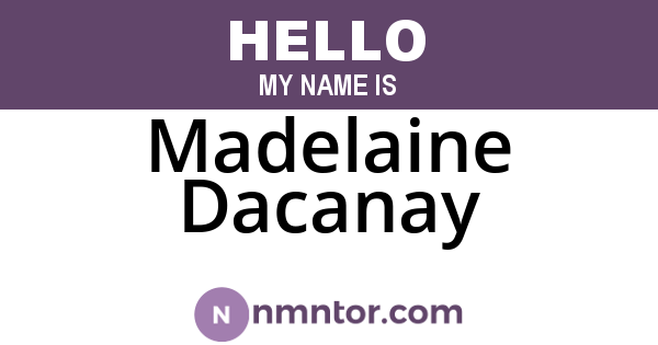 Madelaine Dacanay
