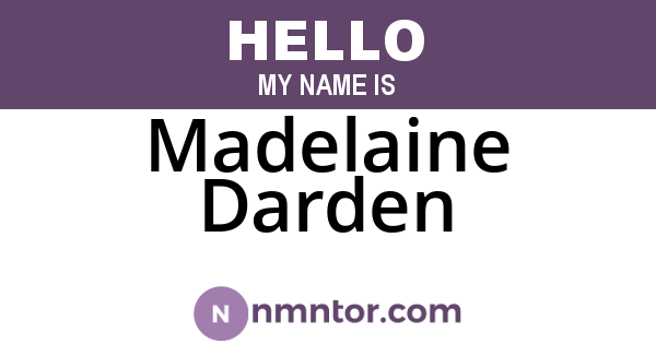 Madelaine Darden
