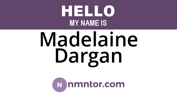 Madelaine Dargan