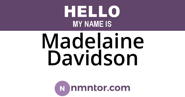 Madelaine Davidson
