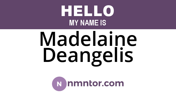 Madelaine Deangelis