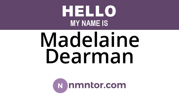 Madelaine Dearman