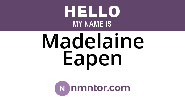 Madelaine Eapen