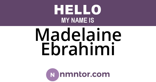 Madelaine Ebrahimi