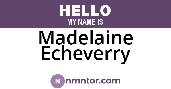 Madelaine Echeverry
