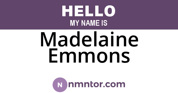 Madelaine Emmons