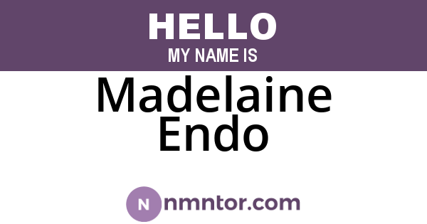 Madelaine Endo