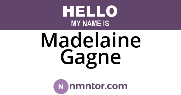Madelaine Gagne