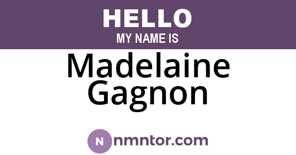 Madelaine Gagnon