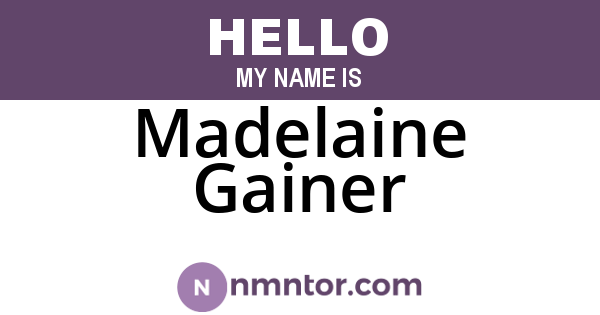 Madelaine Gainer