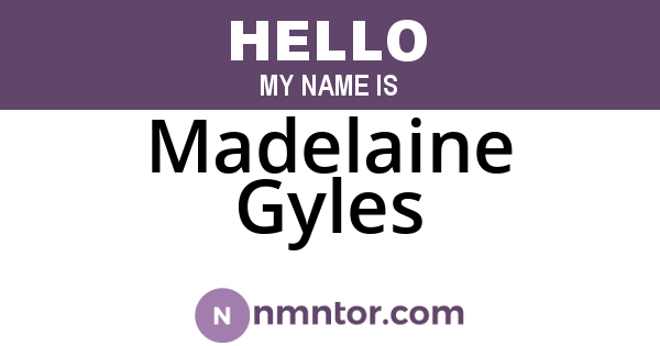Madelaine Gyles