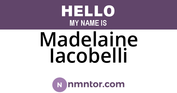 Madelaine Iacobelli
