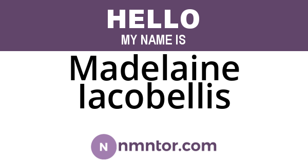 Madelaine Iacobellis