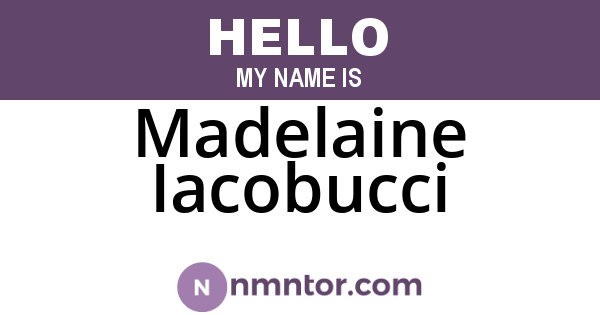 Madelaine Iacobucci