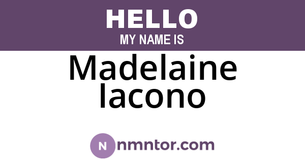 Madelaine Iacono