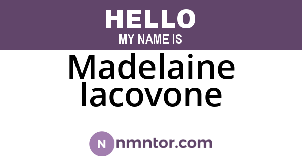 Madelaine Iacovone
